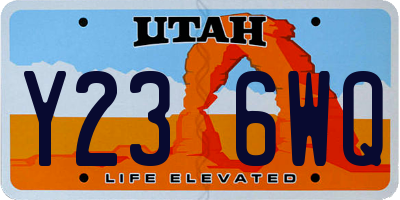 UT license plate Y236WQ