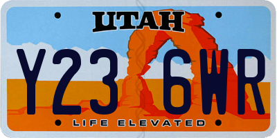 UT license plate Y236WR