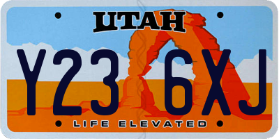 UT license plate Y236XJ