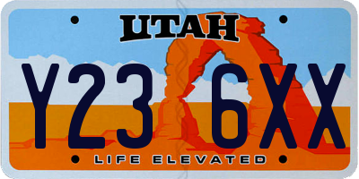 UT license plate Y236XX