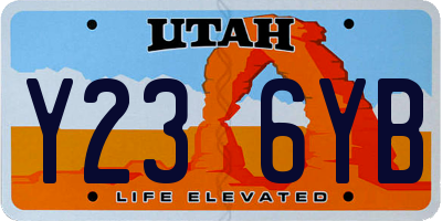 UT license plate Y236YB