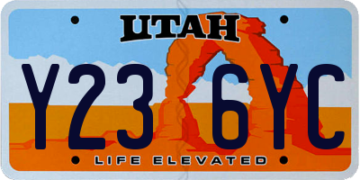 UT license plate Y236YC