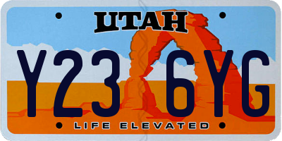 UT license plate Y236YG