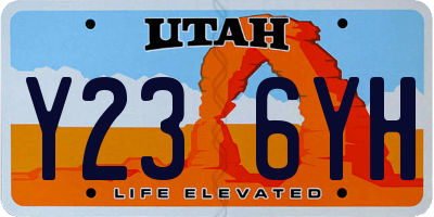 UT license plate Y236YH