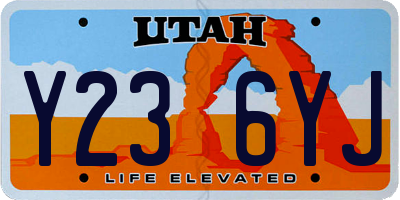 UT license plate Y236YJ