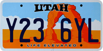 UT license plate Y236YL