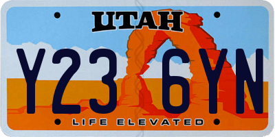 UT license plate Y236YN