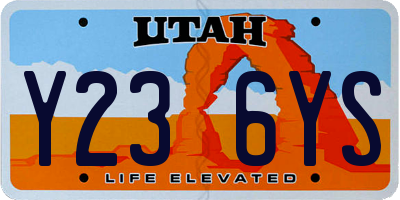 UT license plate Y236YS