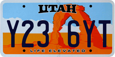 UT license plate Y236YT
