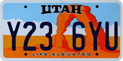 UT license plate Y236YU