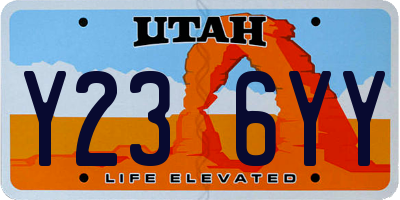 UT license plate Y236YY