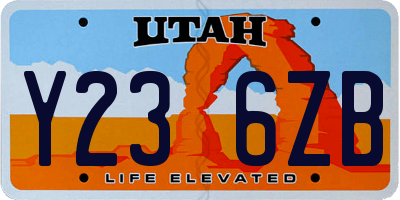 UT license plate Y236ZB