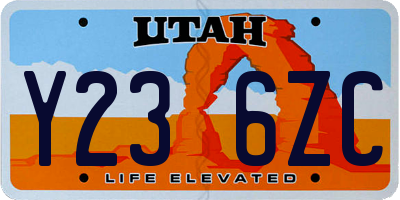 UT license plate Y236ZC