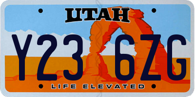 UT license plate Y236ZG