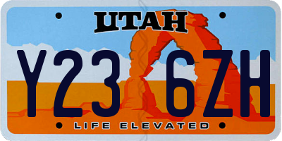 UT license plate Y236ZH