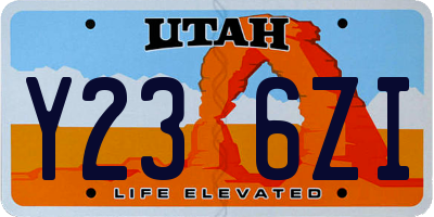 UT license plate Y236ZI