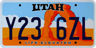 UT license plate Y236ZL