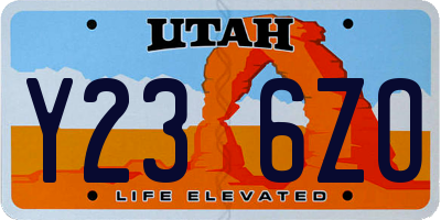 UT license plate Y236ZO