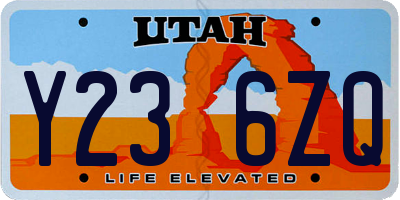 UT license plate Y236ZQ
