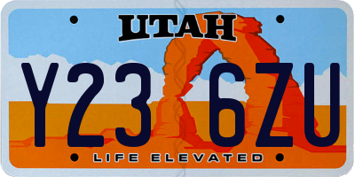 UT license plate Y236ZU