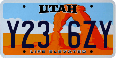 UT license plate Y236ZY