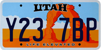 UT license plate Y237BP