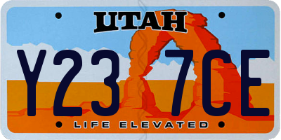 UT license plate Y237CE