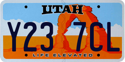 UT license plate Y237CL