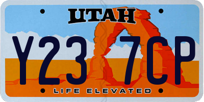 UT license plate Y237CP