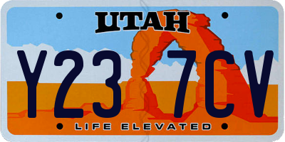 UT license plate Y237CV