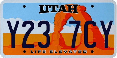 UT license plate Y237CY