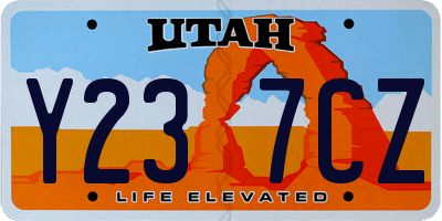 UT license plate Y237CZ