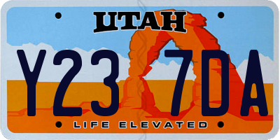 UT license plate Y237DA
