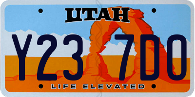 UT license plate Y237DO
