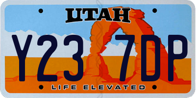 UT license plate Y237DP