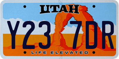UT license plate Y237DR