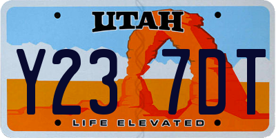 UT license plate Y237DT