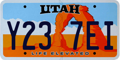 UT license plate Y237EI