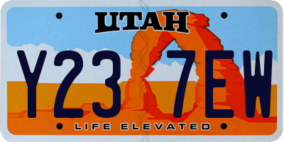 UT license plate Y237EW