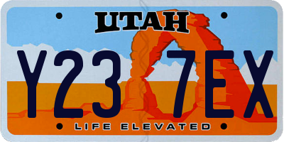 UT license plate Y237EX