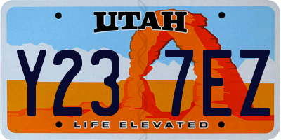 UT license plate Y237EZ