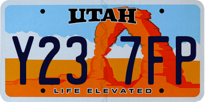 UT license plate Y237FP