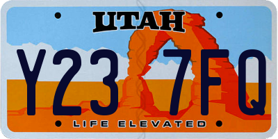 UT license plate Y237FQ