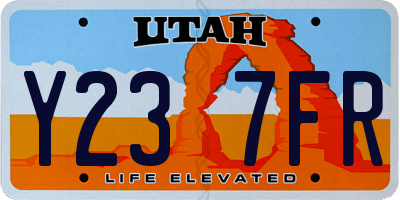 UT license plate Y237FR