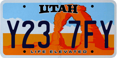 UT license plate Y237FY