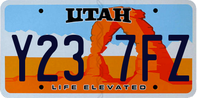 UT license plate Y237FZ