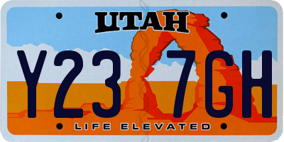 UT license plate Y237GH