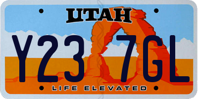 UT license plate Y237GL