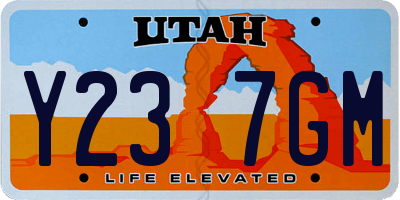 UT license plate Y237GM