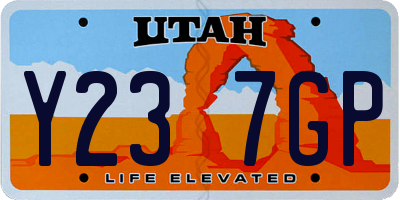 UT license plate Y237GP